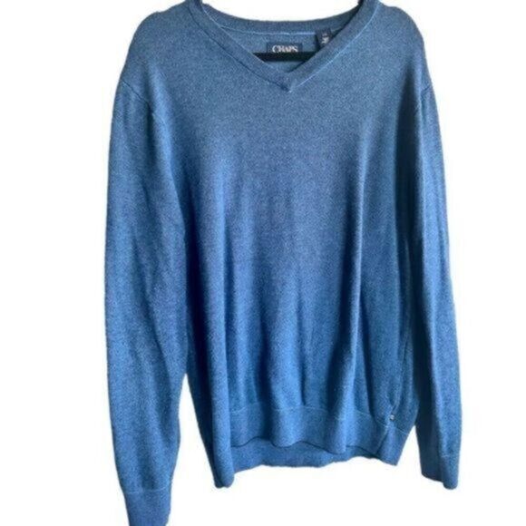 EUC Chaps Men’s Long Sleeve V Neck Pull Over - Size Large - Picture 1 of 5